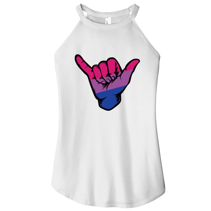 Bisexual Shaka Hand Bi Pride Flag Bisexual Pride Day Women's Perfect Tri Rocker Tank