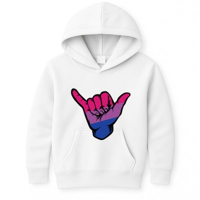 Bisexual Shaka Hand Bi Pride Flag Bisexual Pride Day Kids Hoodie
