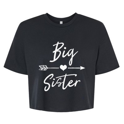 Big Sister Heart Arrow Love Bella+Canvas Jersey Crop Tee