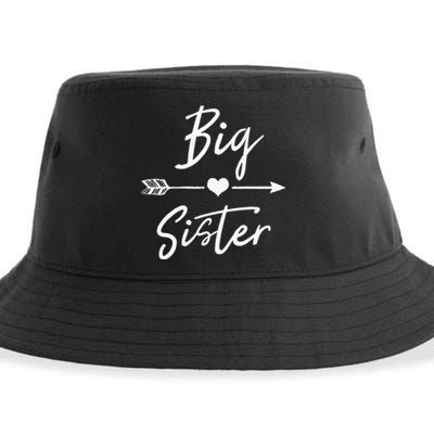 Big Sister Heart Arrow Love Sustainable Bucket Hat