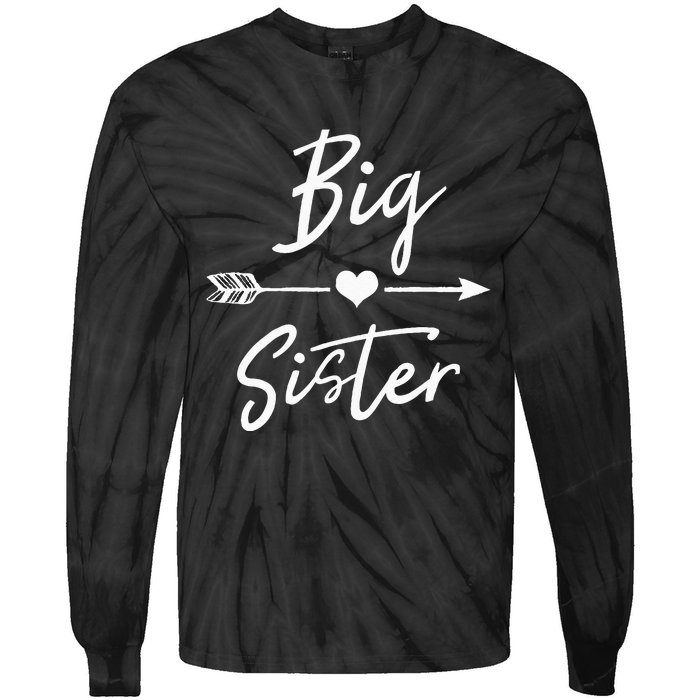 Big Sister Heart Arrow Love Tie-Dye Long Sleeve Shirt