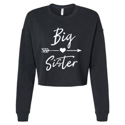 Big Sister Heart Arrow Love Cropped Pullover Crew