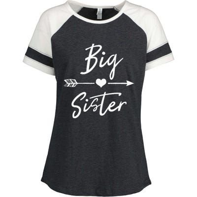 Big Sister Heart Arrow Love Enza Ladies Jersey Colorblock Tee