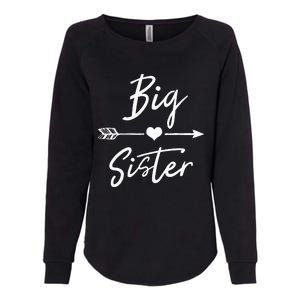 Big Sister Heart Arrow Love Womens California Wash Sweatshirt