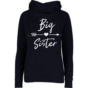 Big Sister Heart Arrow Love Womens Funnel Neck Pullover Hood