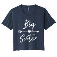 Big Sister Heart Arrow Love Women's Crop Top Tee