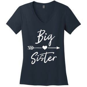 Big Sister Heart Arrow Love Women's V-Neck T-Shirt