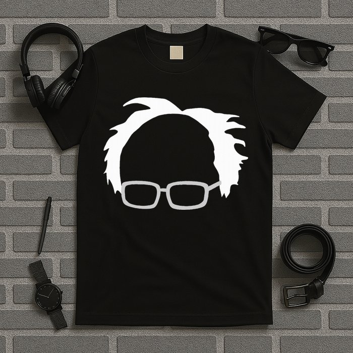 Bernie Sanders Hair And Glasses Bernie 2024 T-Shirt