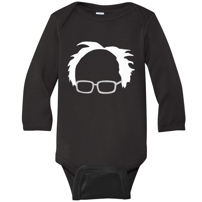 Bernie Sanders Hair And Glasses Bernie 2024 Baby Long Sleeve Bodysuit