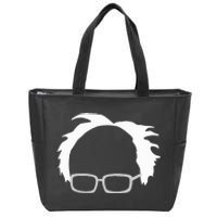 Bernie Sanders Hair And Glasses Bernie 2024 Zip Tote Bag