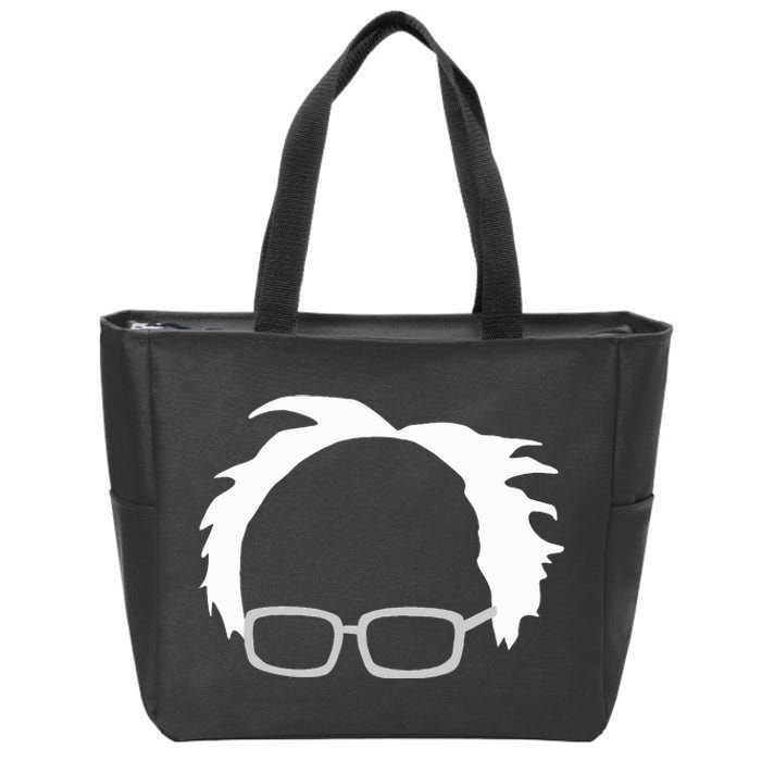 Bernie Sanders Hair And Glasses Bernie 2024 Zip Tote Bag