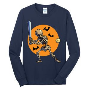 Baseball Skeleton Halloween Baseball Halloween 2593 Tall Long Sleeve T-Shirt