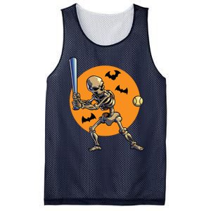 Baseball Skeleton Halloween Baseball Halloween 2593 Mesh Reversible Basketball Jersey Tank