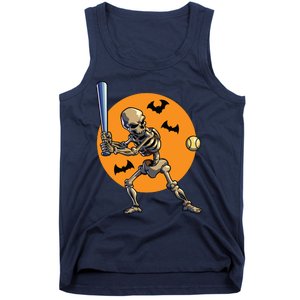 Baseball Skeleton Halloween Baseball Halloween 2593 Tank Top