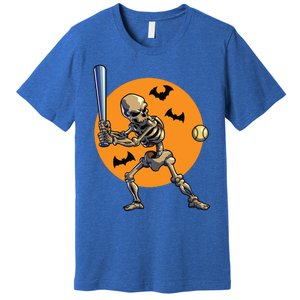 Baseball Skeleton Halloween Baseball Halloween 2593 Premium T-Shirt