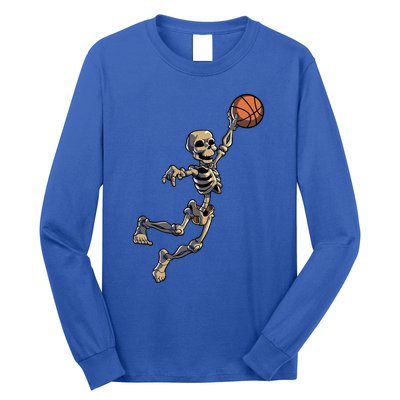 Basketball Skeleton Halloween Basketball Long Sleeve Shirt