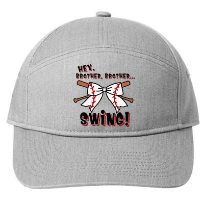 Baseball Sister Hey Brother Brother Swing 7-Panel Snapback Hat