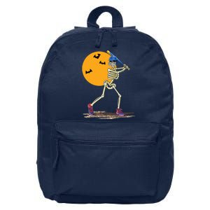 Baseball Skeleton Halloween Baseball Halloween 16 in Basic Backpack