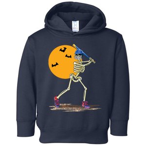 Baseball Skeleton Halloween Baseball Halloween Toddler Hoodie