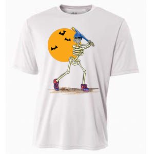 Baseball Skeleton Halloween Baseball Halloween Cooling Performance Crew T-Shirt