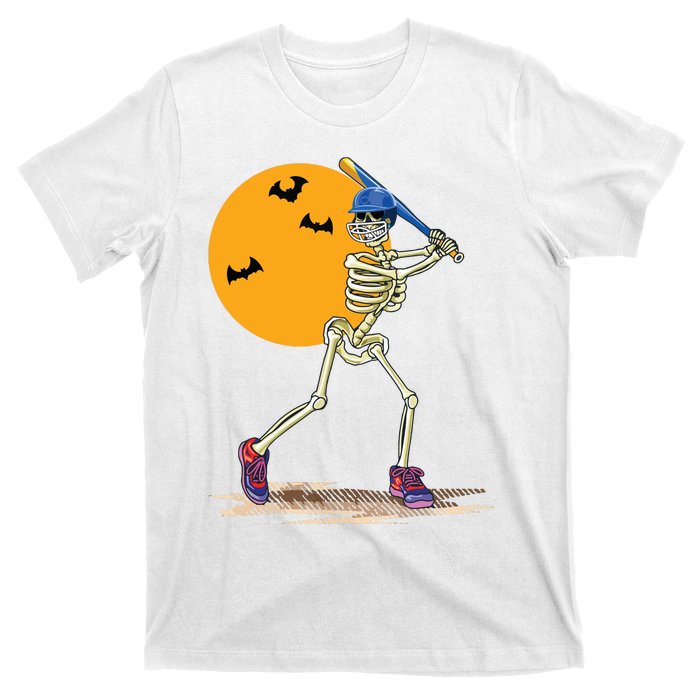 Baseball Skeleton Halloween Baseball Halloween T-Shirt