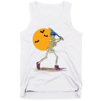 Baseball Skeleton Halloween Baseball Halloween Tank Top