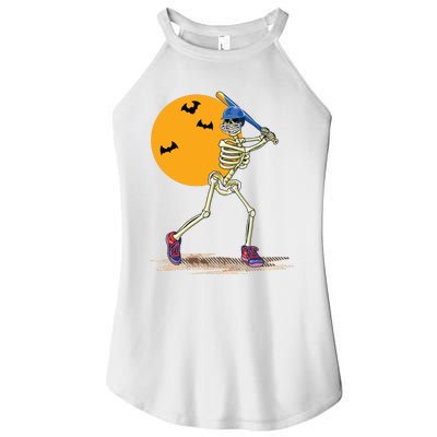 Baseball Skeleton Halloween Baseball Halloween Women's Perfect Tri Rocker Tank