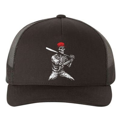 Baseball Skeleton Halloween Baseball Player Yupoong Adult 5-Panel Trucker Hat