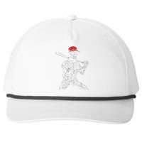 Baseball Skeleton Halloween Baseball Player Snapback Five-Panel Rope Hat