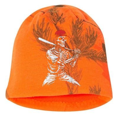 Baseball Skeleton Halloween Baseball Player Kati - Camo Knit Beanie