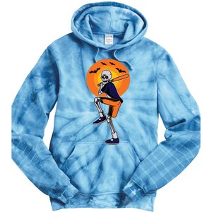 Baseball Skeleton Halloween Boy Baseball Halloween Tie Dye Hoodie