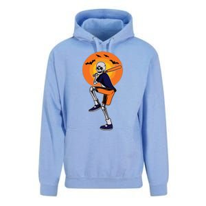 Baseball Skeleton Halloween Boy Baseball Halloween Unisex Surf Hoodie