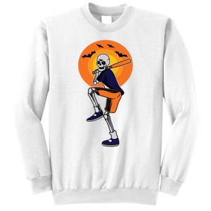 Baseball Skeleton Halloween Boy Baseball Halloween Sweatshirt