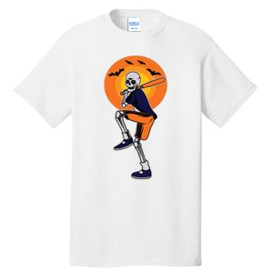 Baseball Skeleton Halloween Boy Baseball Halloween Tall T-Shirt