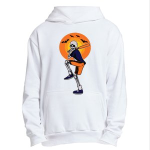 Baseball Skeleton Halloween Boy Baseball Halloween Urban Pullover Hoodie