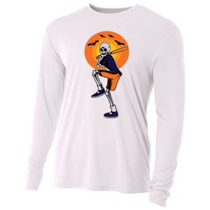 Baseball Skeleton Halloween Boy Baseball Halloween Cooling Performance Long Sleeve Crew