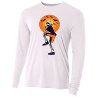 Baseball Skeleton Halloween Boy Baseball Halloween Cooling Performance Long Sleeve Crew