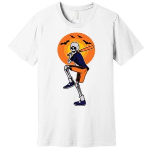 Baseball Skeleton Halloween Boy Baseball Halloween Premium T-Shirt