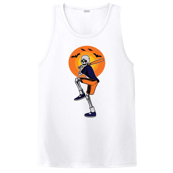 Baseball Skeleton Halloween Boy Baseball Halloween PosiCharge Competitor Tank