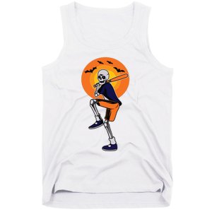 Baseball Skeleton Halloween Boy Baseball Halloween Tank Top