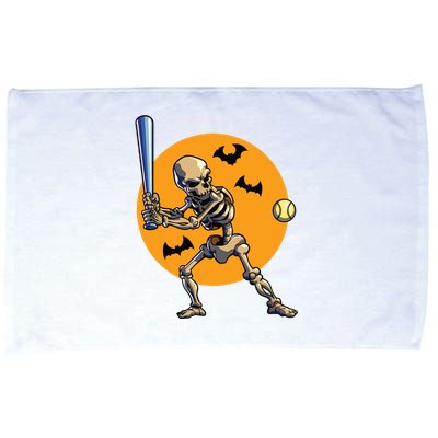 Baseball Skeleton Halloween Boy Baseball Halloween Microfiber Hand Towel