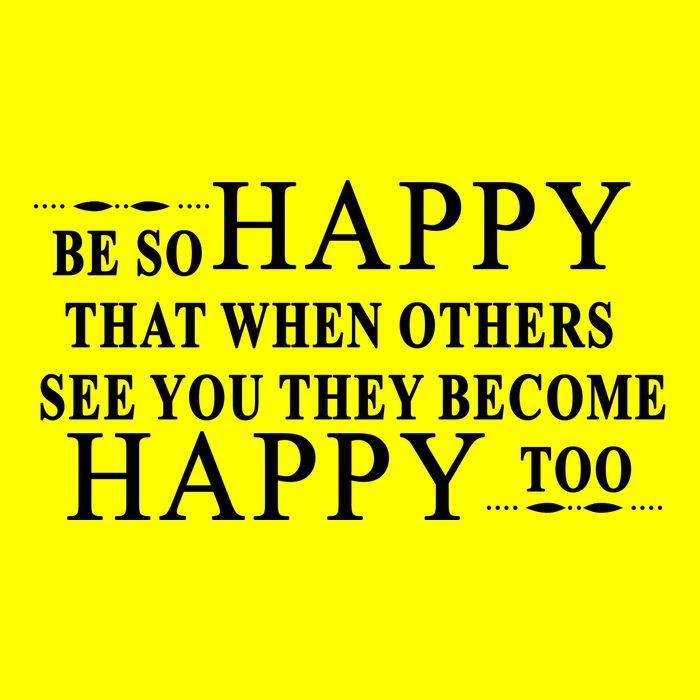 BE SO HAPPY THAT WHEN OTHERS SEE YOU THEY BECOME HAPPY TOO POSITIVE MESSAGE USA-Made Doggie Bandana