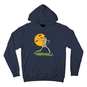 Baseball Skeleton Halloween Boy Baseball Halloween Hoodie