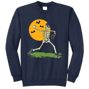 Baseball Skeleton Halloween Boy Baseball Halloween Sweatshirt