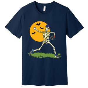 Baseball Skeleton Halloween Boy Baseball Halloween Premium T-Shirt