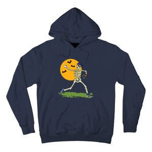 Baseball Skeleton Halloween Boy Baseball Halloween Tall Hoodie