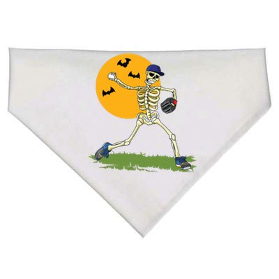 Baseball Skeleton Halloween Boy Baseball Halloween USA-Made Doggie Bandana