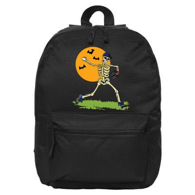 Baseball Skeleton Halloween Boy Baseball Halloween 16 in Basic Backpack