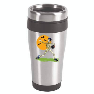Baseball Skeleton Halloween Boy Baseball Halloween 16oz Travel Tumbler