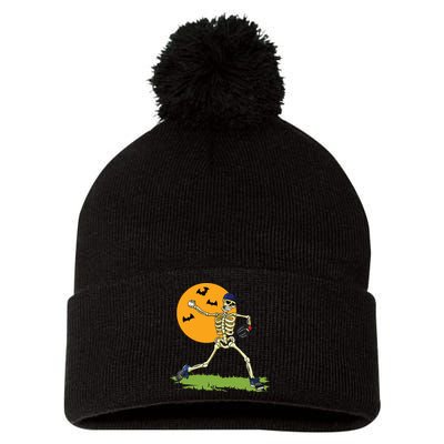 Baseball Skeleton Halloween Boy Baseball Halloween Pom Pom 12in Knit Beanie